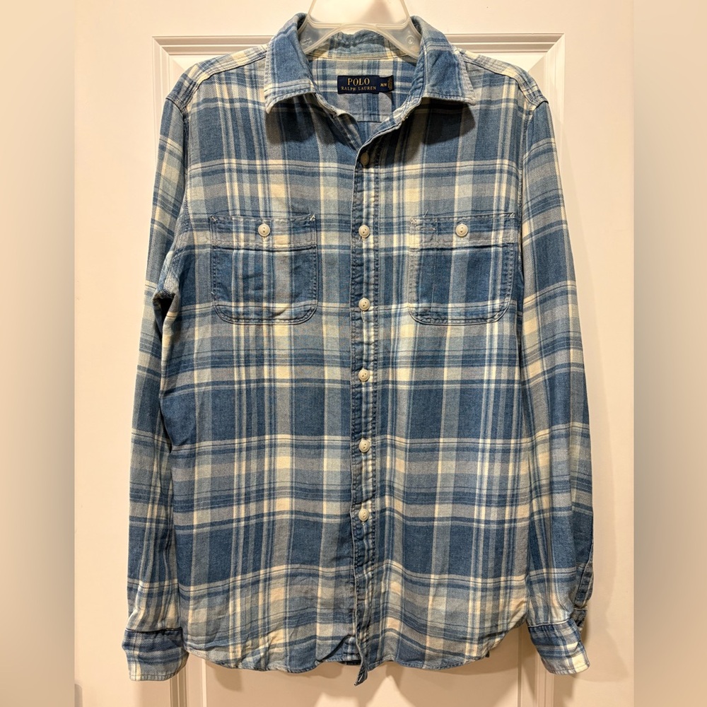 Polo Ralph Lauren Men’s Light Blue Plaid Button Down Shirt